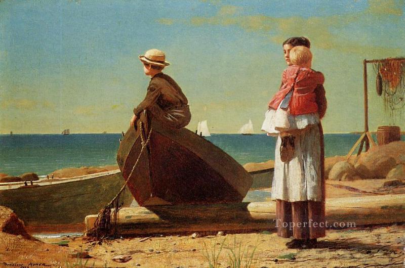 Dads Coming Realism marine painter Winslow Homer Oil Paintings